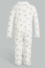 Load image into Gallery viewer, Redtag-Beige-And-White-Bear-Sleep-Suit-Sleepsuits-Baby-0 to 12 Months
