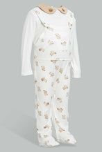 Load image into Gallery viewer, Redtag-Beige-And-White-Bear-Duangree-Sleep-Suit-With-Pocket-Sleepsuits-Baby-0 to 12 Months
