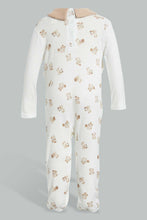 Load image into Gallery viewer, Redtag-Beige-And-White-Bear-Duangree-Sleep-Suit-With-Pocket-Sleepsuits-Baby-0 to 12 Months
