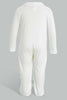 Redtag-White-Bear-Sleepsuit-Sleepsuits-Baby-0 to 12 Months