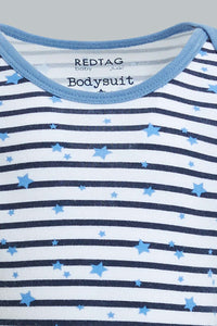 Redtag-Blue-Nbb-5Pk-Bodysuit-Bodysuits-Baby-0 to 12 Months