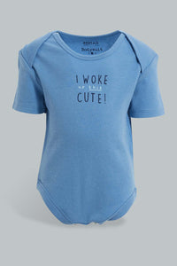 Redtag-Blue-Nbb-5Pk-Bodysuit-Bodysuits-Baby-0 to 12 Months