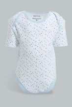 Load image into Gallery viewer, Redtag-Blue-Nbb-5Pk-Bodysuit-Bodysuits-Baby-0 to 12 Months
