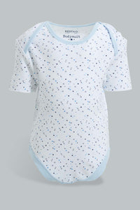 Redtag-Blue-Nbb-5Pk-Bodysuit-Bodysuits-Baby-0 to 12 Months
