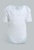 Redtag-Blue-Nbb-5Pk-Bodysuit-Bodysuits-Baby-0 to 12 Months