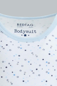 Redtag-Blue-Nbb-5Pk-Bodysuit-Bodysuits-Baby-0 to 12 Months
