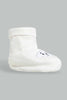 Redtag-White-Cloud-Pair-Of-Booties-Booties-Baby-0 to 12 Months