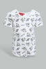 Redtag-Yellow-Snoopy-2-Piece-Pack-Body-Suit-Bodysuits-Baby-0 to 12 Months