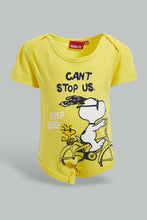 تنزيل الصورة على معرض الصور، Redtag-Yellow-Snoopy-2-Piece-Pack-Body-Suit-Bodysuits-Baby-0 to 12 Months
