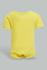 Redtag-Yellow-Snoopy-2-Piece-Pack-Body-Suit-Bodysuits-Baby-0 to 12 Months