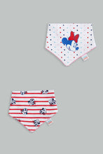 تنزيل الصورة على معرض الصور، Redtag-Red-And-Navy-Minnie-Mouse-2-Piece-Pack-Bib-Bibs-Baby-0 to 12 Months
