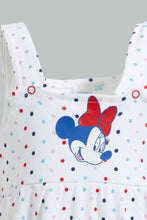 تنزيل الصورة على معرض الصور، Redtag-Red-And-Navy-Minnie-Mouse-2-Pack-Dress-Dresses-Baby-0 to 12 Months
