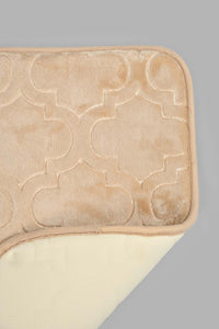 Redtag-Beige-Memory-Foam-Bath-Mat-Bathmats-Home-Bathroom-