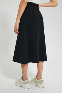 Redtag-Black-Waist-Detail-Skirt-Skirts-Women's-