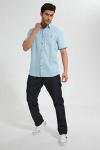 Redtag-Mint-Short-Sleeve-Shirt-Casual-Shirts-Men's-