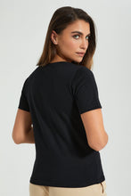 Load image into Gallery viewer, Redtag-Black-Printed-Shirt-Colour:Black,-Filter:Women&#39;s-Clothing,-Limited-Edition-T-Shirts,-New-In,-New-In-Women,-Non-Sale,-S22B,-Section:Women-Women&#39;s-
