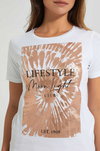 Redtag-White-Printed-Shirt-Colour:White,-Filter:Women's-Clothing,-Limited-Edition-T-Shirts,-New-In,-New-In-Women,-Non-Sale,-S22B,-Section:Women-Women's-