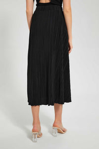 Redtag-Black-Pleated-Skirt-Skirts-Women's-