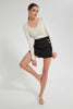 Beige Textured Long Sleeve Top