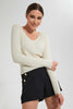 Beige Textured Long Sleeve Top