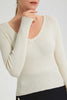 Beige Textured Long Sleeve Top