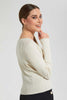Beige Textured Long Sleeve Top