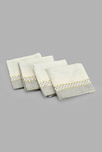 Load image into Gallery viewer, Redtag-Grey-Geomatric-Napkin-(4-Piece)-Napkins-Home-Dining-
