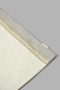 Redtag-Grey-Geomatric-Table-Runner-Table-Runner-Home-Dining-