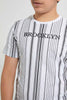 Redtag-White-New-York-Stripe-T-Shirt-Striped-T-Shirts-Senior-Boys-9 to 14 Years