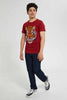 Redtag-Red-Lion-Hd-Face-T-Shirt-Graphic-T-Shirts-Senior-Boys-9 to 14 Years