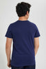 Redtag-Navy-Hd-Text-T-Shirt-Graphic-T-Shirts-Senior-Boys-9 to 14 Years