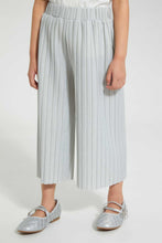 Load image into Gallery viewer, Redtag-Silver-Pleated-Trouser-Trousers-Girls-2 to 8 Years
