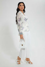 Load image into Gallery viewer, Redtag-White-Floral-Blouse-Blouses-Women&#39;s-
