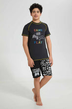 تنزيل الصورة على معرض الصور، Redtag-Black-Gamer-Board-Short-Swim-Shorts-Senior-Boys-9 to 14 Years
