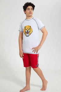 Redtag-Red-Board-Short-Swim-Shorts-Senior-Boys-9 to 14 Years