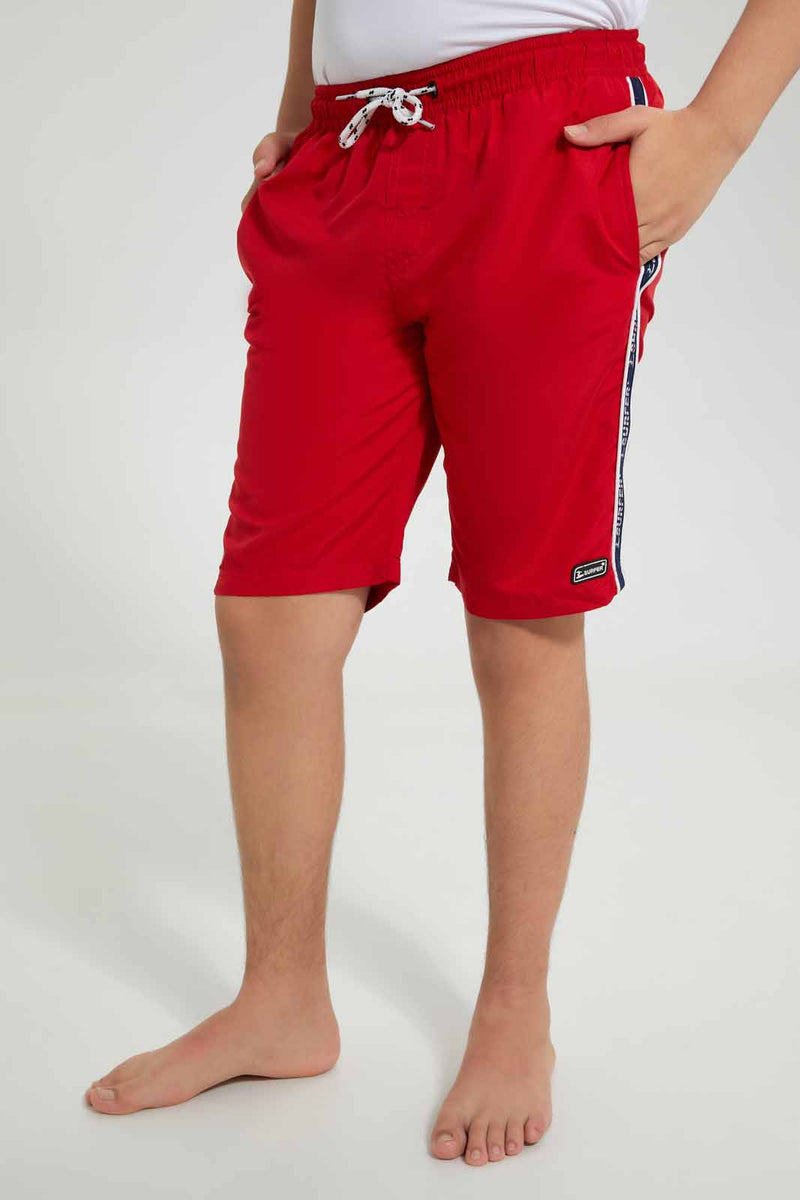 Redtag-Red-Board-Short-Swim-Shorts-Senior-Boys-9 to 14 Years