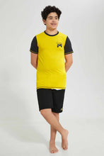 Load image into Gallery viewer, Redtag-Yellow-Raglan-Rashguard-Raglan-T-Shirts-Senior-Boys-9 to 14 Years
