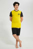 Redtag-Yellow-Raglan-Rashguard-Raglan-T-Shirts-Senior-Boys-9 to 14 Years