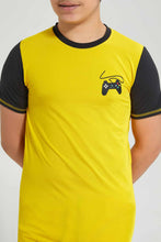 Load image into Gallery viewer, Redtag-Yellow-Raglan-Rashguard-Raglan-T-Shirts-Senior-Boys-9 to 14 Years
