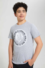 Load image into Gallery viewer, Redtag-Grey-Lion-Roar-T-Shirt-Graphic-T-Shirts-Senior-Boys-9 to 14 Years
