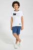 Redtag-Midwash-Ribbed-Waistband-Short-Denim-Shorts-Boys-2 to 8 Years