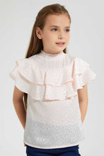 Load image into Gallery viewer, Redtag-Pink-Front-Frilled-Top-Blouses-Girls-2 to 8 Years
