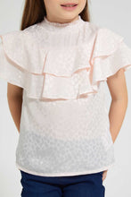 Load image into Gallery viewer, Redtag-Pink-Front-Frilled-Top-Blouses-Girls-2 to 8 Years
