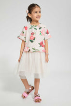 تنزيل الصورة على معرض الصور، Redtag-Pink-Floral-Printed-Printed-Dress-Dresses-Girls-2 to 8 Years
