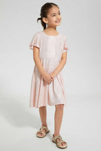 Load image into Gallery viewer, Redtag-Pink-Knee-Length-Lurex-Dress-Dresses-Girls-2 to 8 Years
