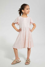 Load image into Gallery viewer, Redtag-Pink-Knee-Length-Lurex-Dress-Dresses-Girls-2 to 8 Years
