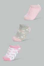 Load image into Gallery viewer, Redtag-Assorted-Ankle-Socks-Ankle-Socks-Girls-2 to 8 Years
