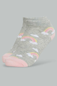 Redtag-Assorted-Ankle-Socks-Ankle-Socks-Girls-2 to 8 Years