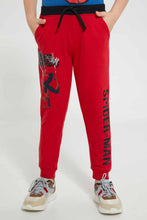 تنزيل الصورة على معرض الصور، Redtag-Red-Spiderman-Jogpant-Joggers-Boys-2 to 8 Years
