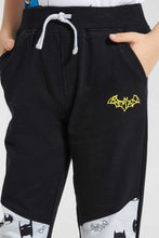 تنزيل الصورة على معرض الصور، Redtag-Black-Batman-Jogpant-Joggers-Boys-2 to 8 Years
